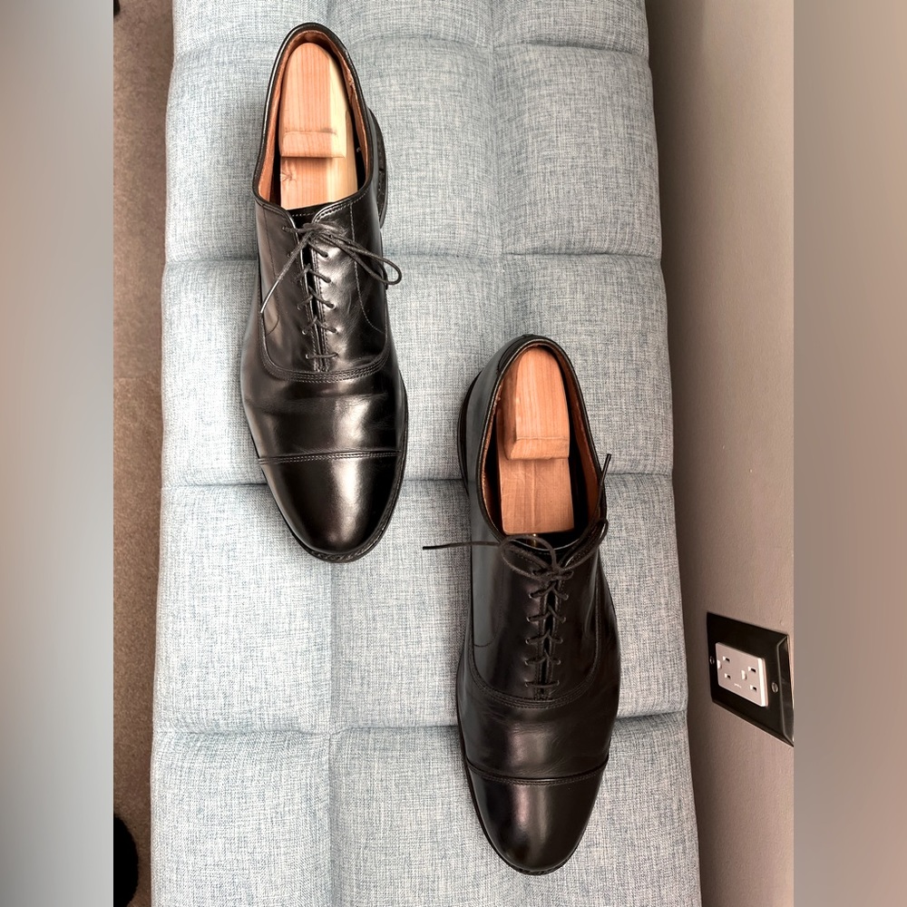 Allen Edmonds Size 13E Black. Park Avenue Cap-toe Oxford Dress Shoe.